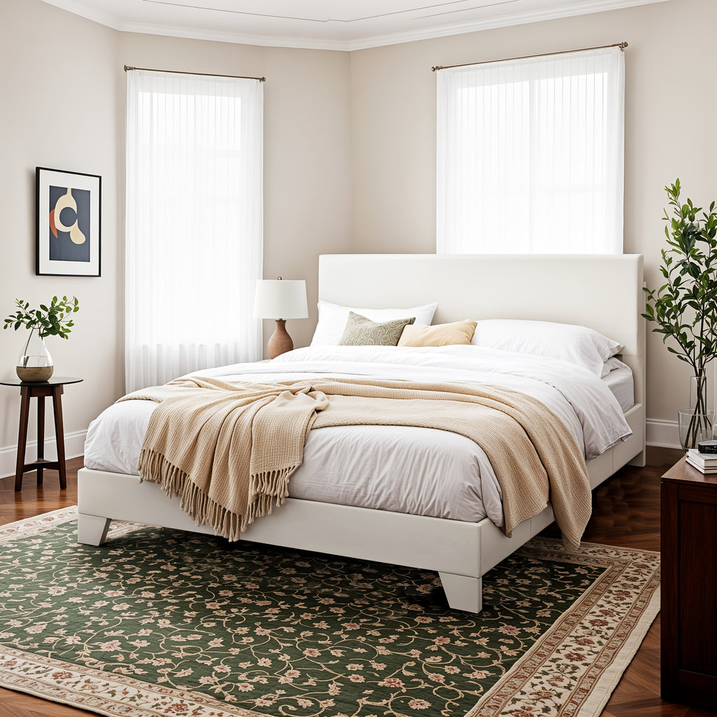 upholstered platform bed in full queen king sizes an - Temu