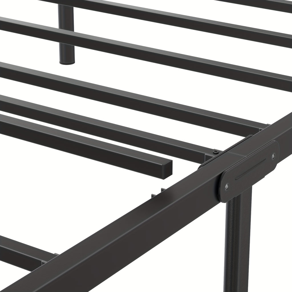 twin size canopy bed frame headboard footboard metal slats - Temu
