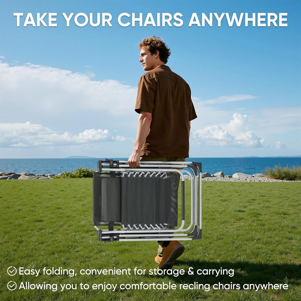 1pc zero gravity recliner foldable patio chair   cup - Temu