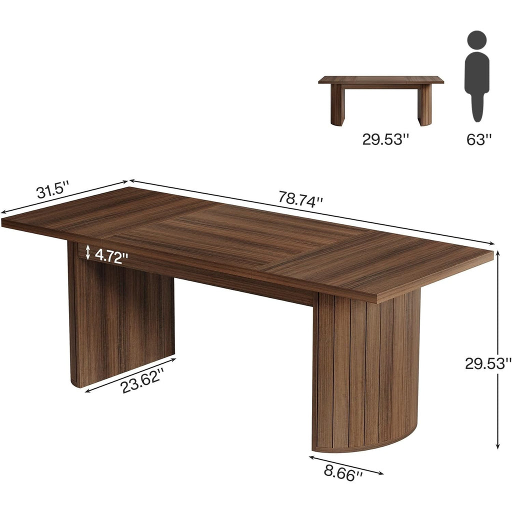 78 7 extra long dining table 6 8 people large farmhouse - Temu