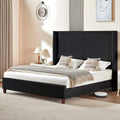 61 platform bed frame upholstered bed corduroy wingback - Temu