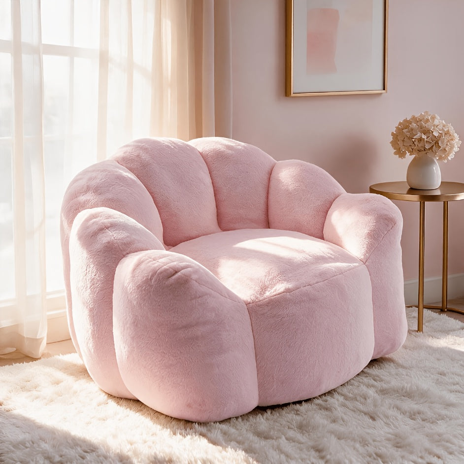 chair floral shaped bean bag single sofa ultra soft - Temu