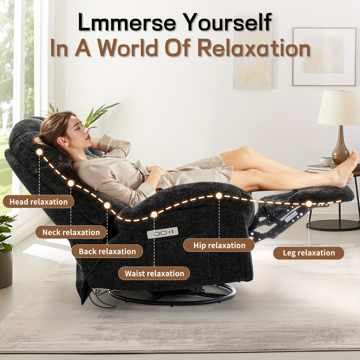 living room swivel recliner   recliner usb - Temu