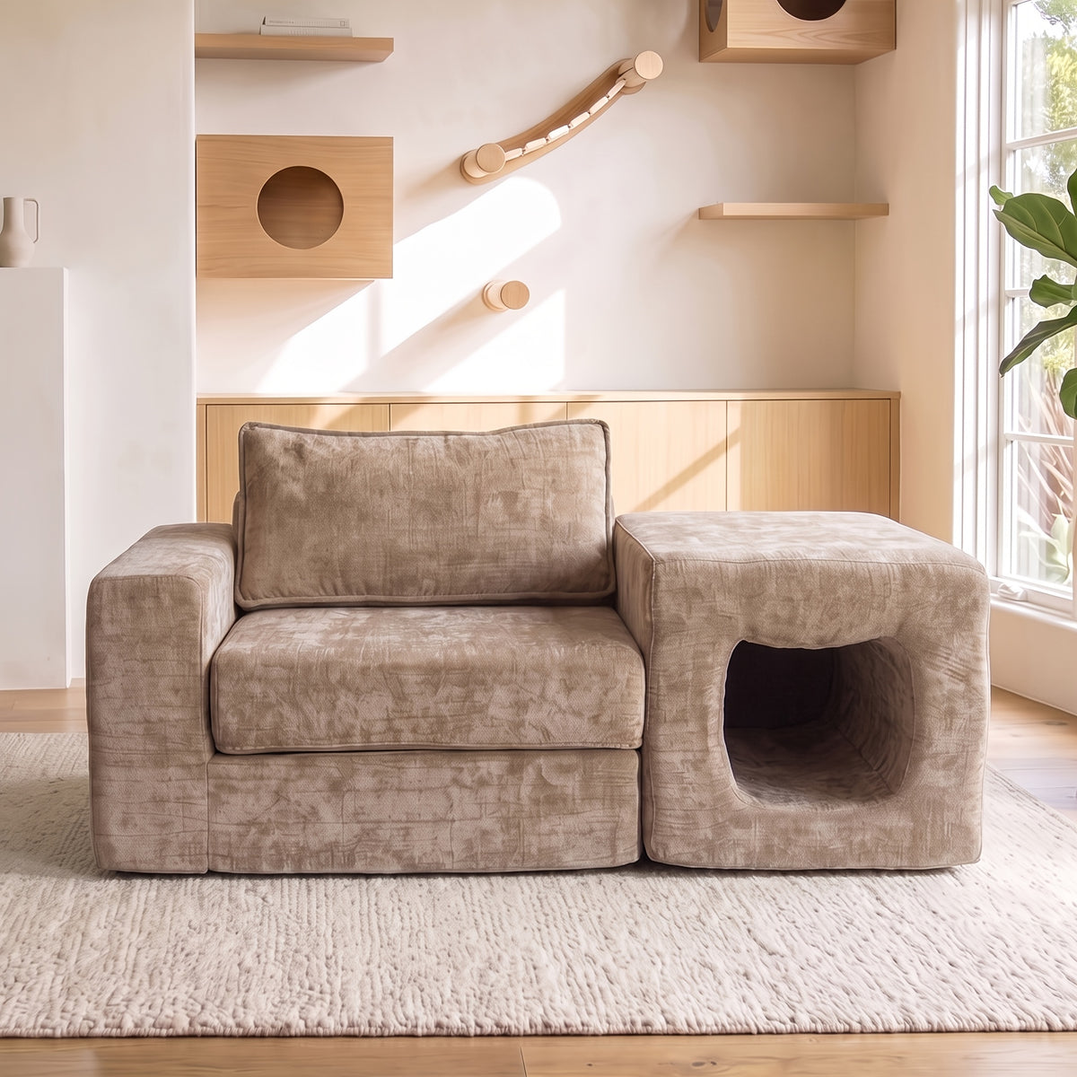 pet friendly chaise lounge chair built in cat house suitable - Temu
