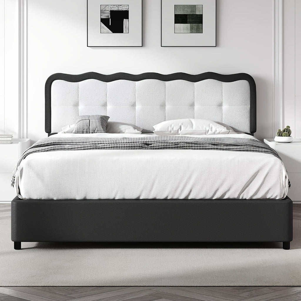twin full size bed frame cloud bed frame pu leather - Temu