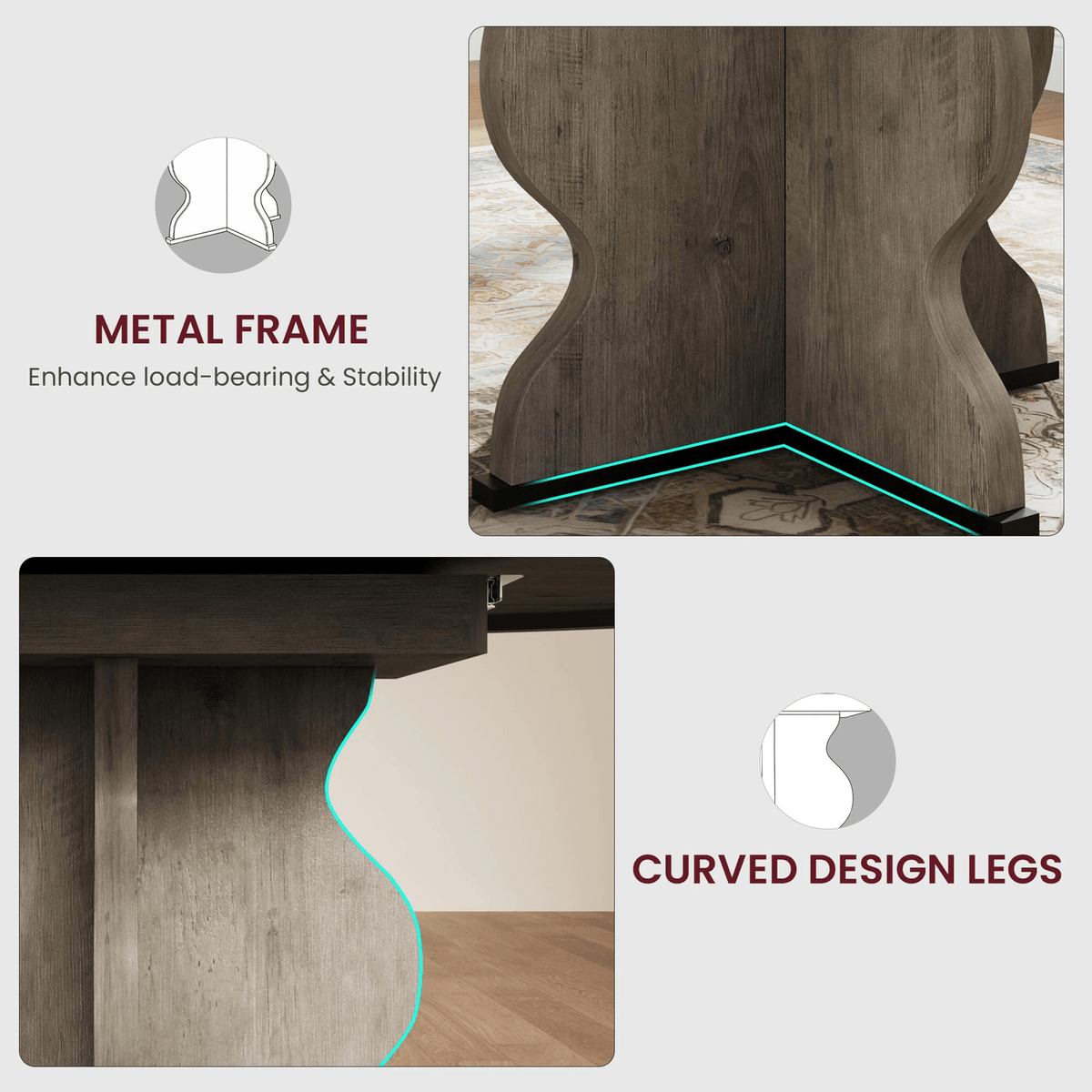 adjustable round dining table measuring 47 63 featuring a - Temu