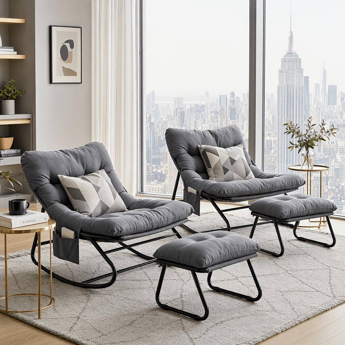2 1pc lounge chair papasan rocking chair living room chairs - Temu