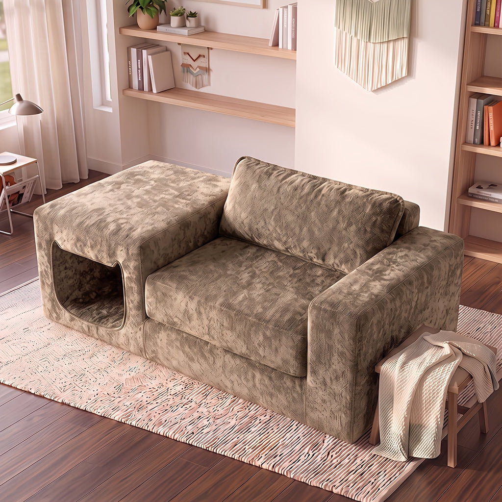 in one sofa humans pets chenille fabric single seater lounge - Temu