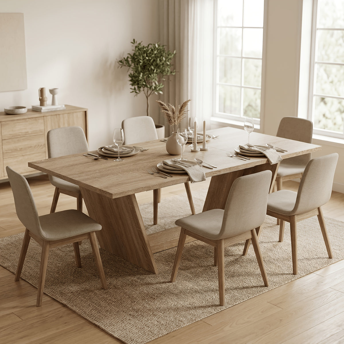 modern 6 8 person table 81 5 wide large rectangular dining - Temu