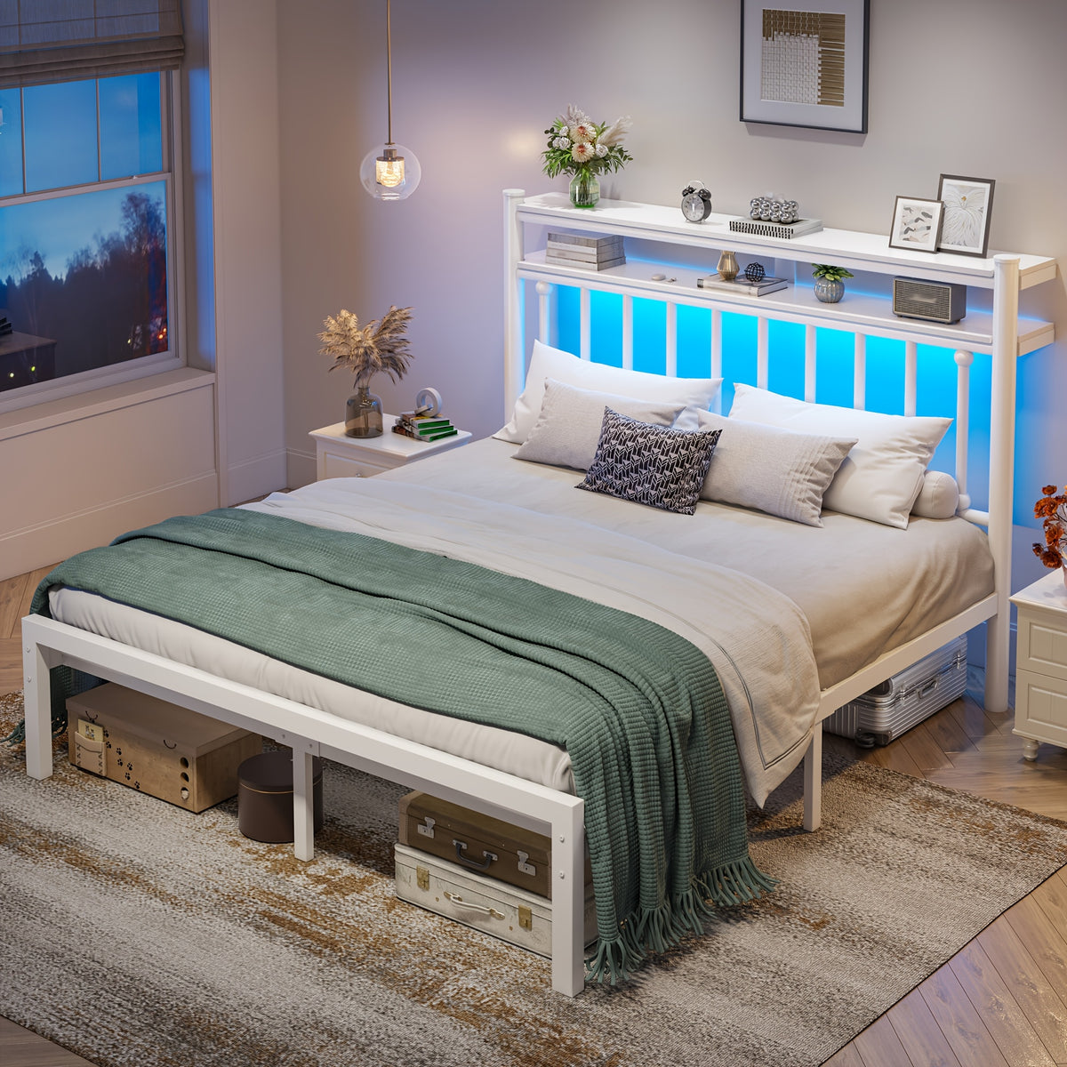 metal twin full queen king size bed frame 2 tier   - Temu