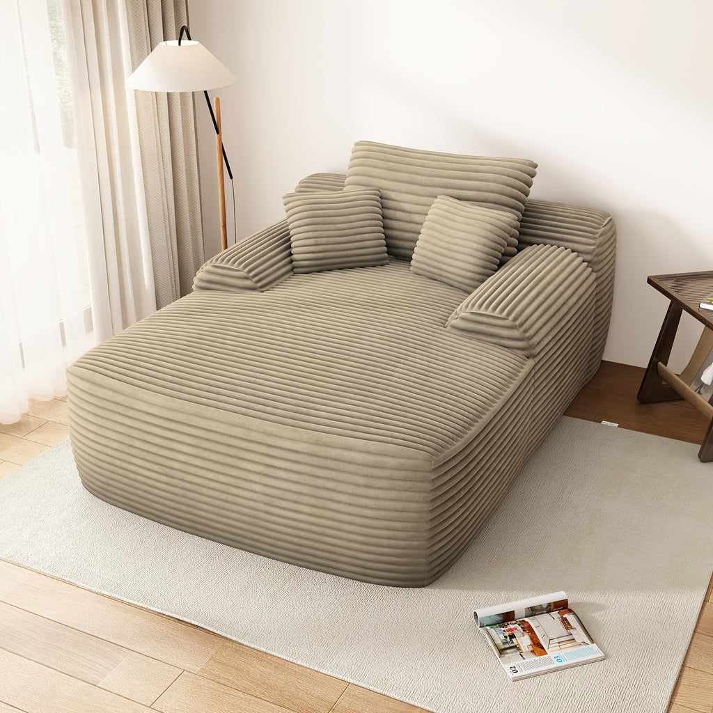chaise lounge chair indoor corduroy upholstered boneless - Temu