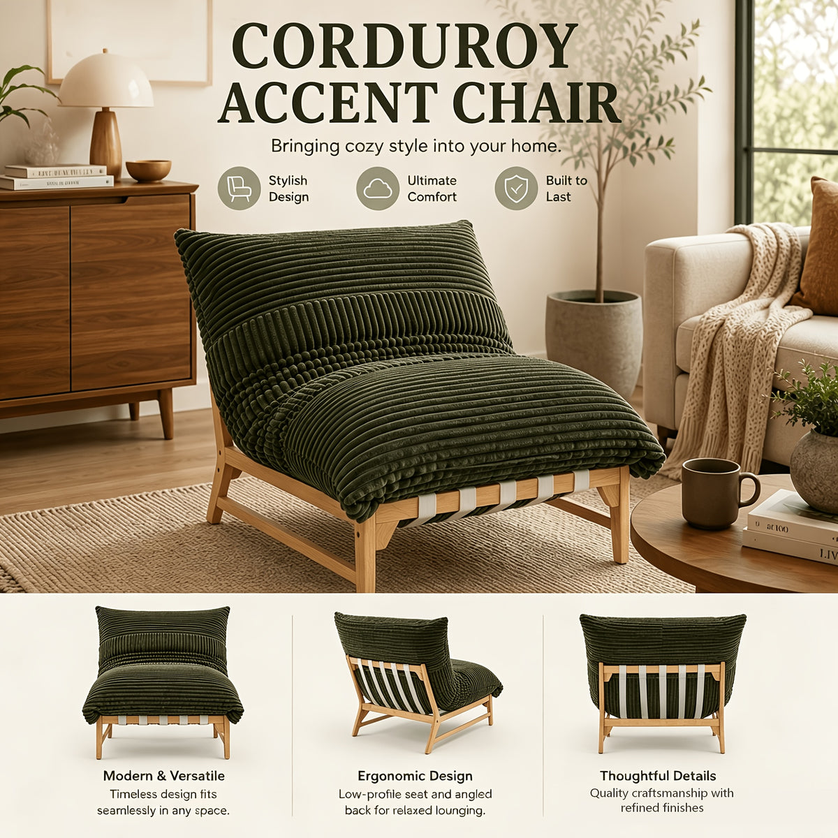 46 oversized sofa chair modern accent chair   bean - Temu