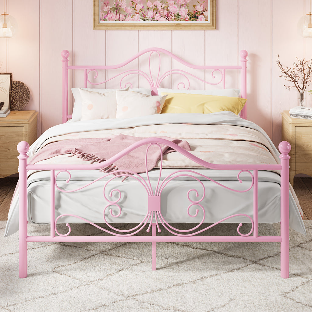 metal bed frame headboard platform bed   - Temu
