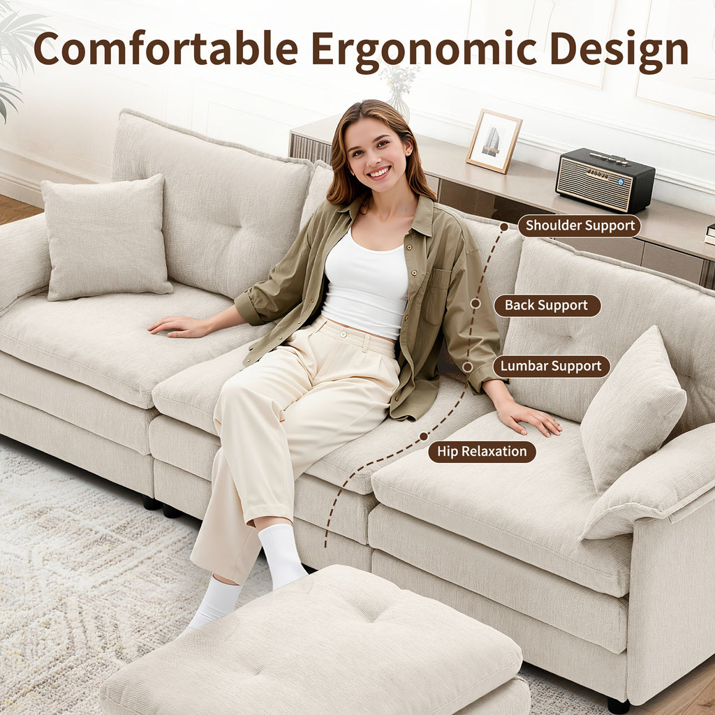 100 inch modern l shaped modular sectional sofa bed movable - Temu