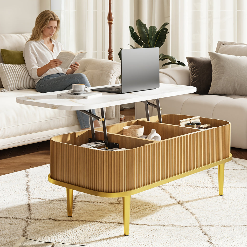 lift top coffee table modern oval coffee table living - Temu