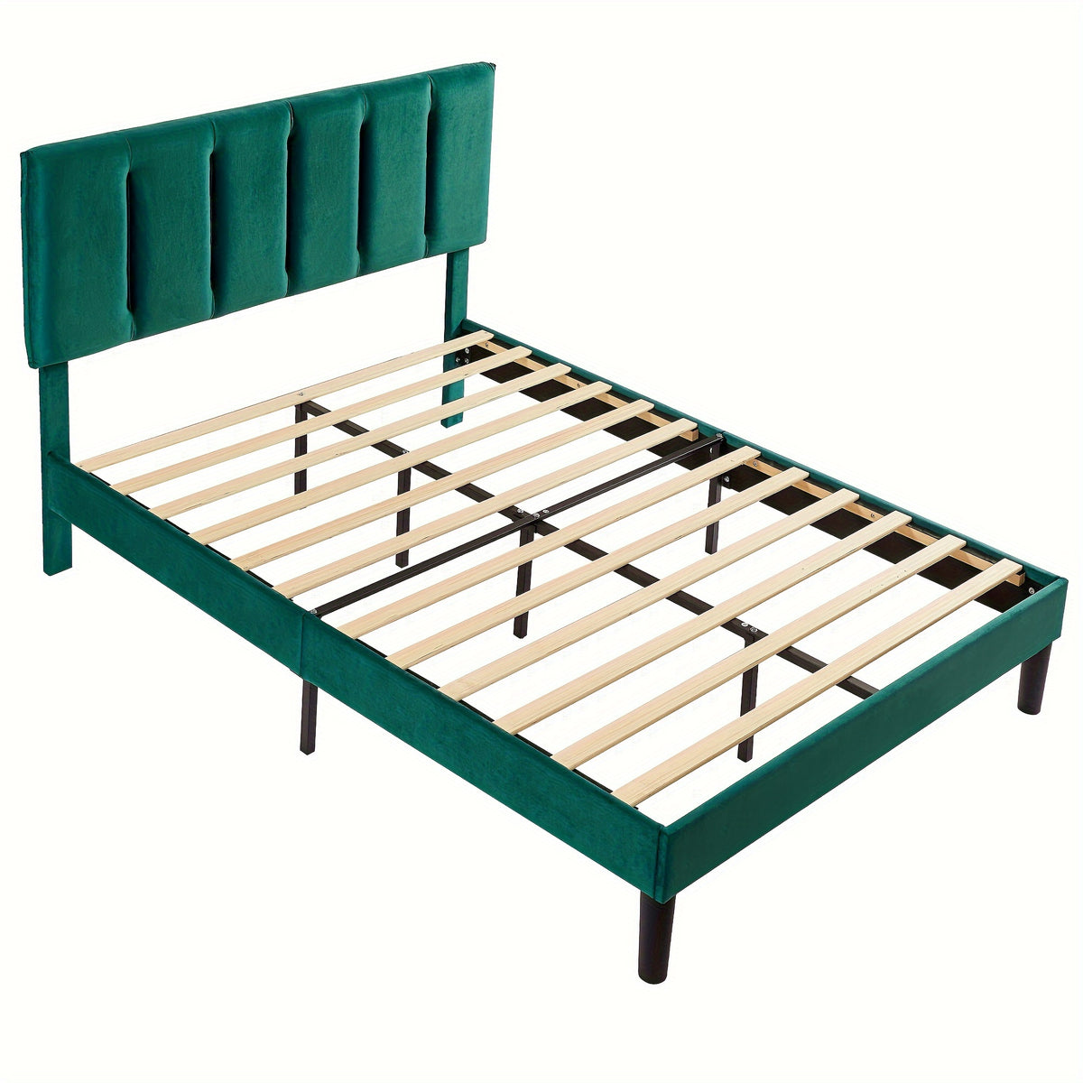 modern upholstered platform bed frame adjustable fabric - Temu