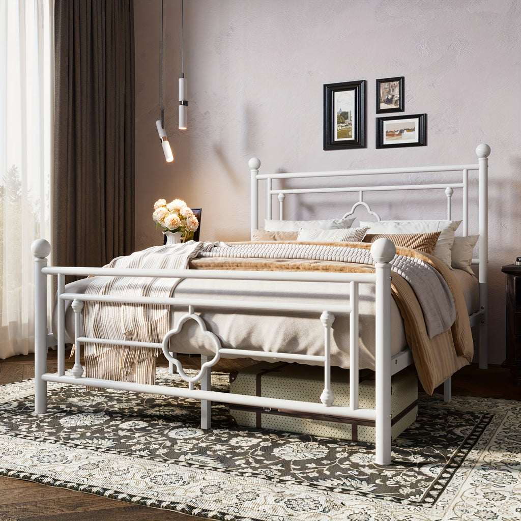 modern metal platform bed frame   art - Temu