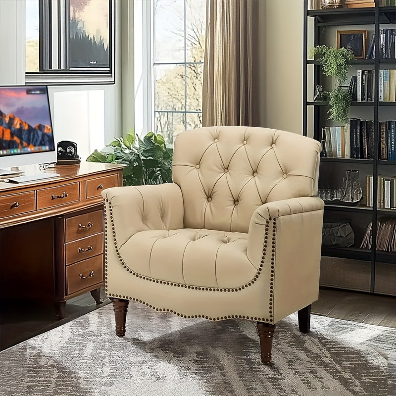 genuine leather armchair contemporary leather accent chair - Temu