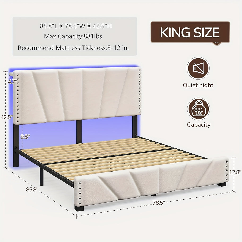 queen king size bed frame   storage modern bed frame - Temu