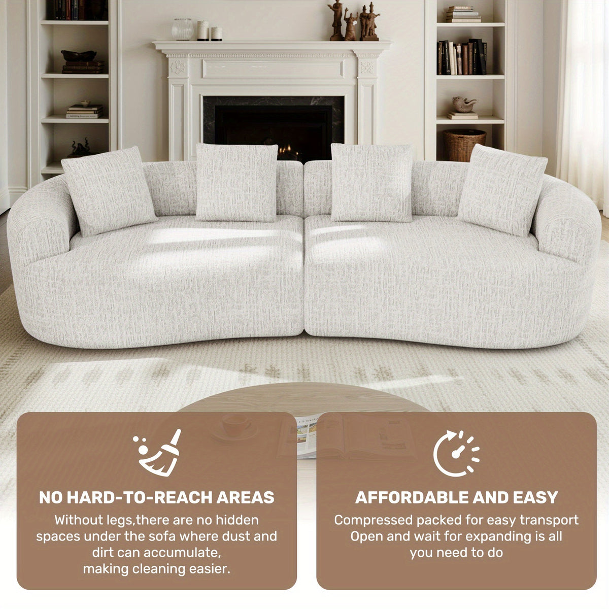110 modular cloud couch compression design curved couch - Temu