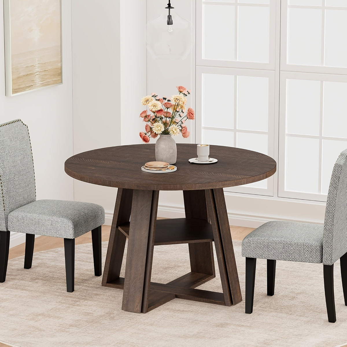 43 inch round dining table 2     - Temu