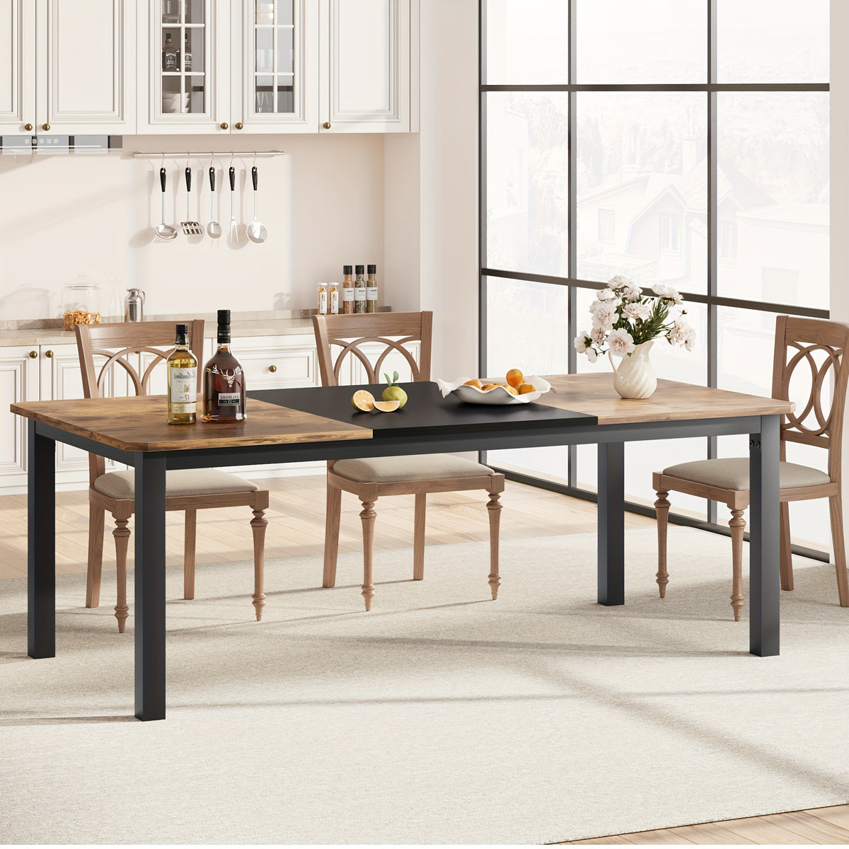 mdf   corner 2 meter long dining table without black - Temu