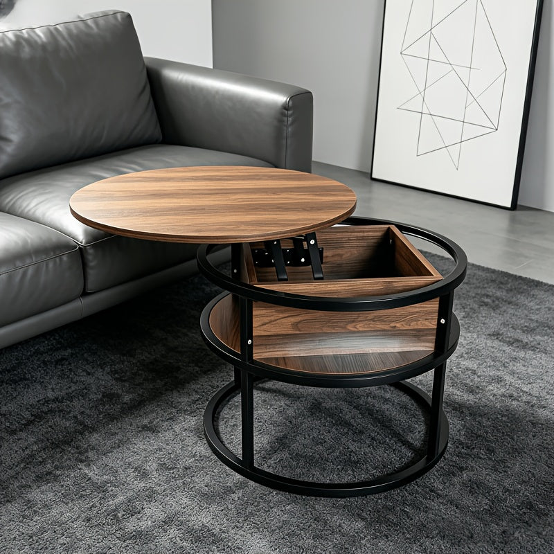circular lifting storage coffee table industrial   - Temu