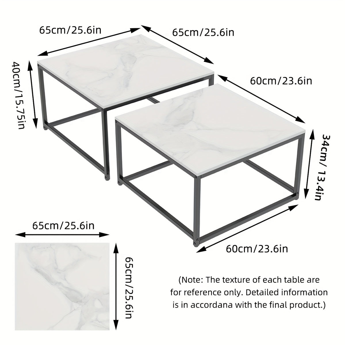 coffee table nesting sintered stone square nest - Temu
