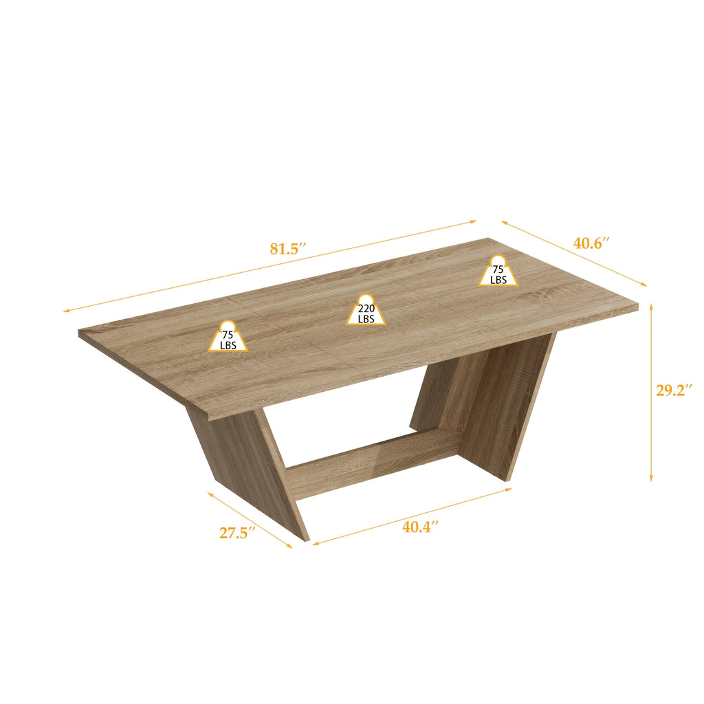 modern 6 8 person table 81 5 wide large rectangular dining - Temu