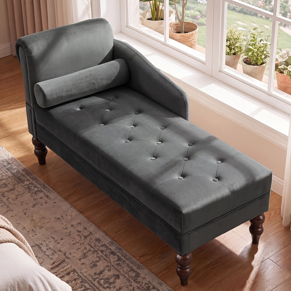 soft chenille upholstered chaise lounge indoor right armrest - Temu