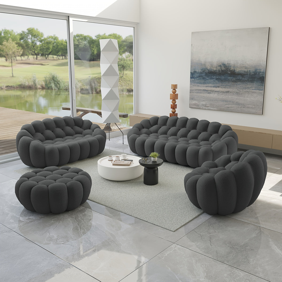 oversized   3d textile material upholstered bean - Temu