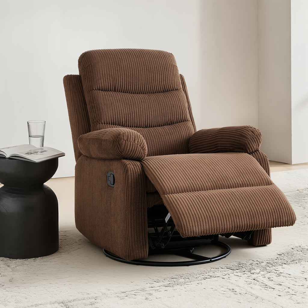 corduroy swivel rocking recliner chair manually adjustable - Temu
