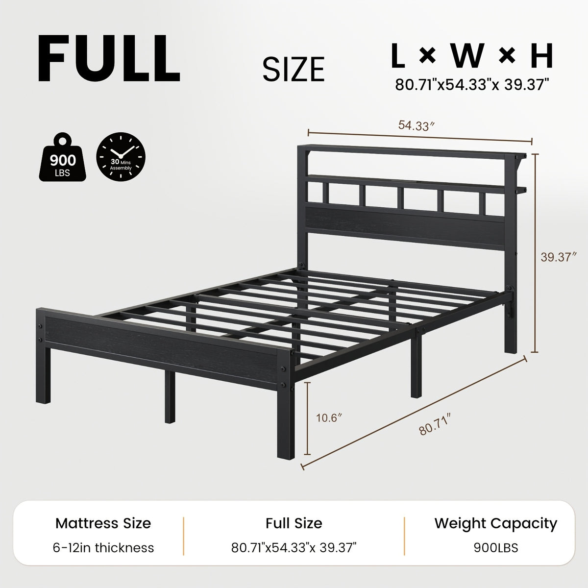 bed frame metal platform bed 2 tier storage led lighting - Temu