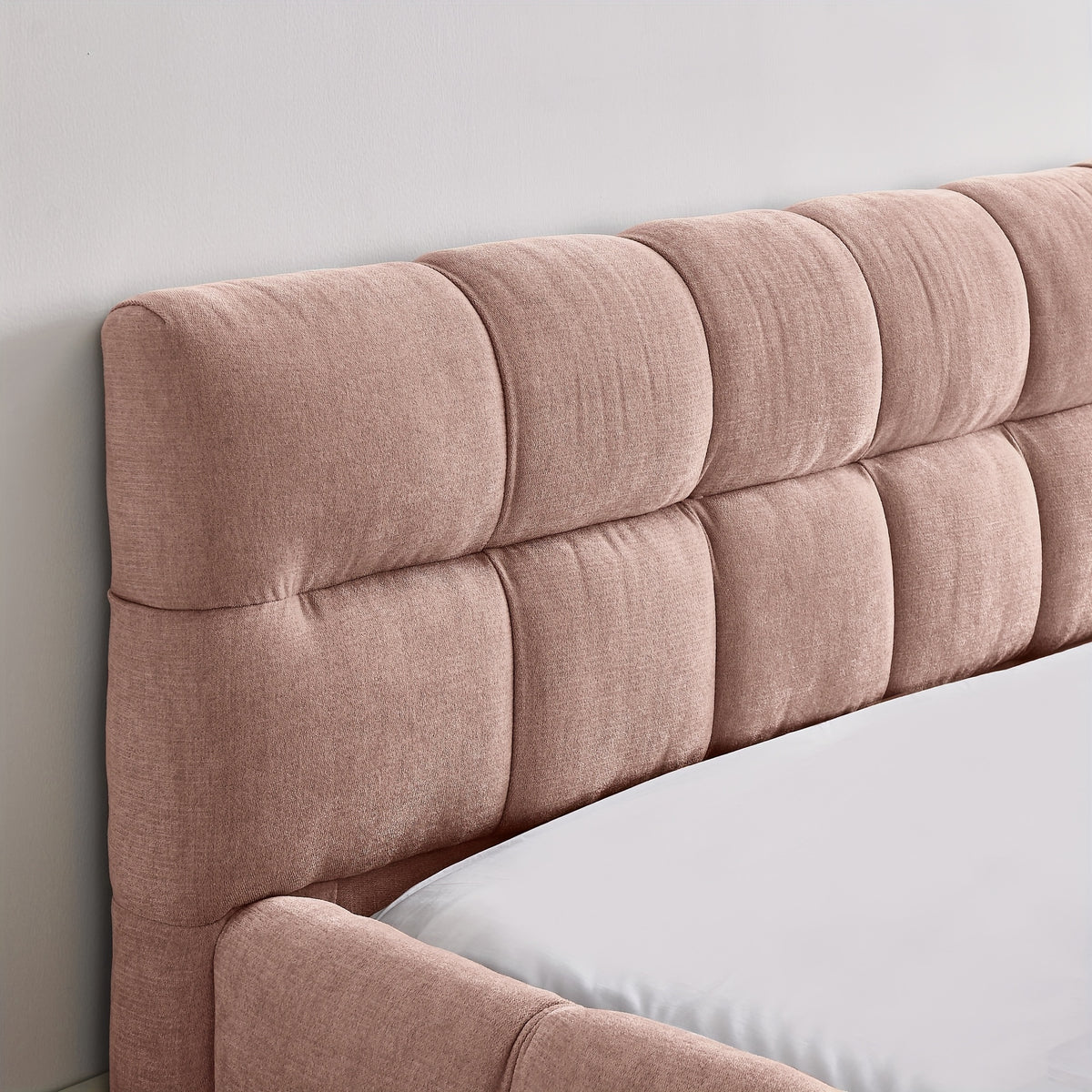 68 queen size modern bed cute puff grid pattern chenille - Temu