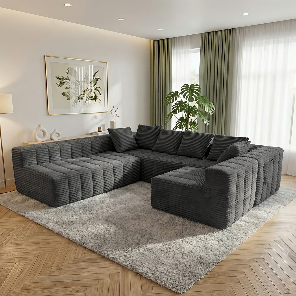 large 7 seat modular sectional sofa   featuring - Temu