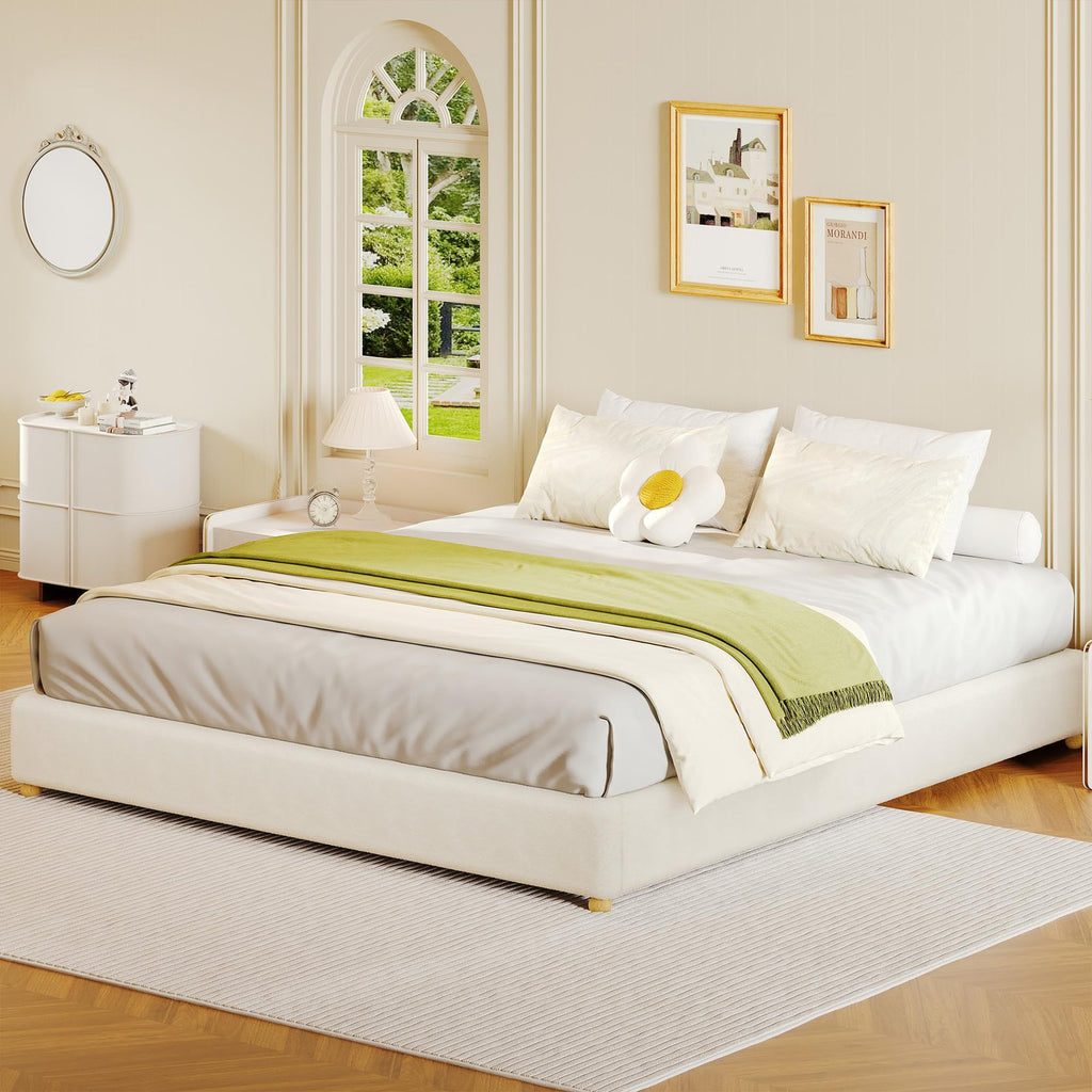 high quality   frame home decor beige king size low - Temu