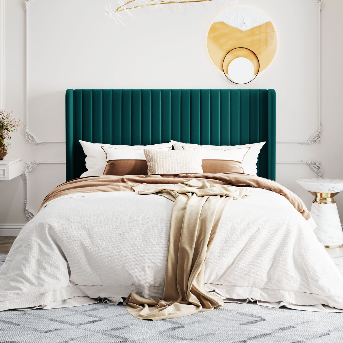 full queen king size velvet upholstered bed frame - Temu