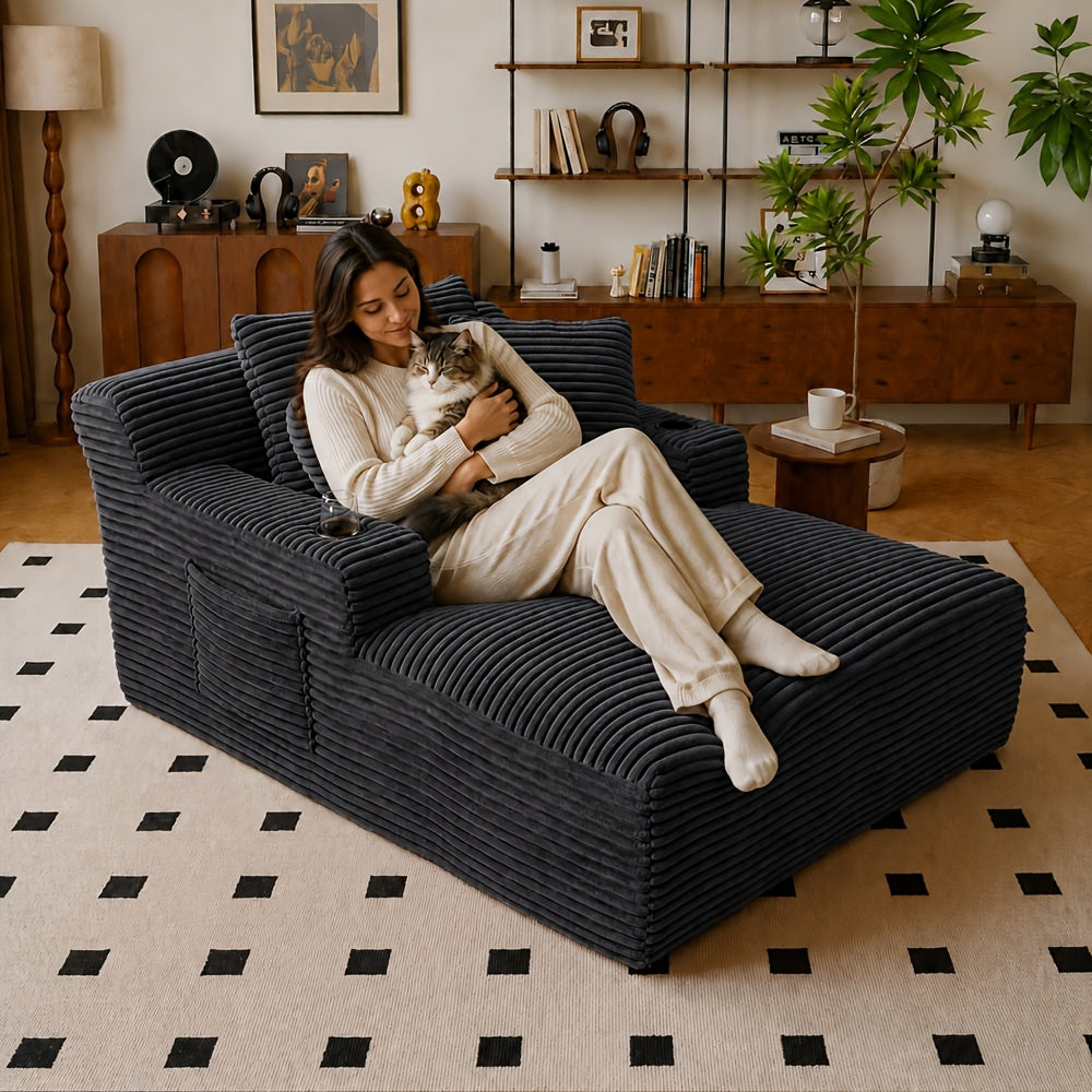 67 oversized cloud corduroy boneless chaise lounge cup - Temu