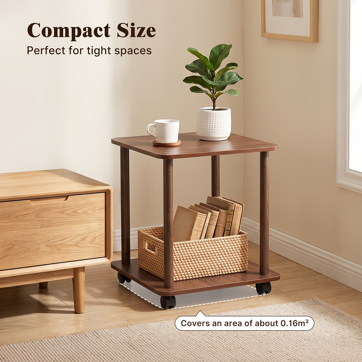 side table end table 2 tier storage shelf   legs - Temu