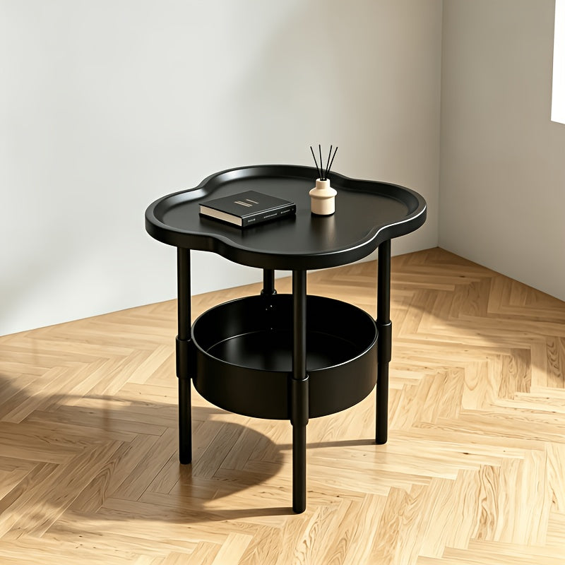 modern minimalist small coffee table 2 tier storage shelf - Temu
