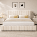 king bed frame 47 2 tall headboard vertical channel tufted - Temu