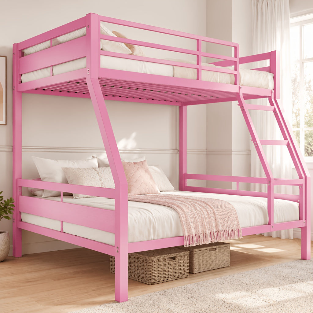 bunk bed twin full heavy duty metal bunkbeds full length - Temu