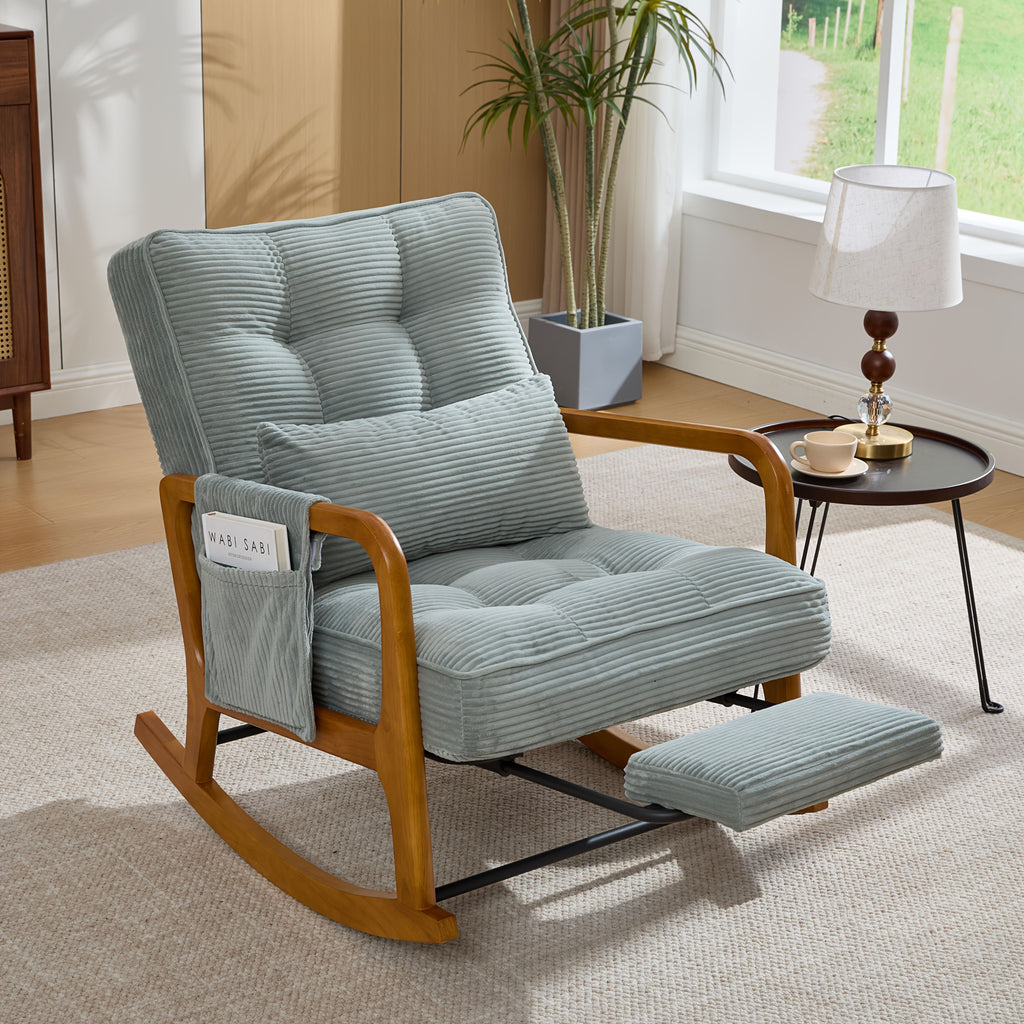 rocking accent chair   adjustable backrest corduroy - Temu