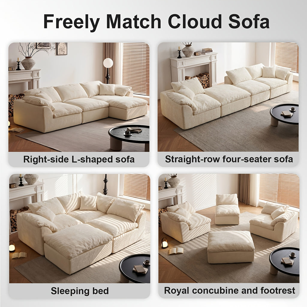 cloud shaped l shaped sofa living room frameless comfortable - Temu