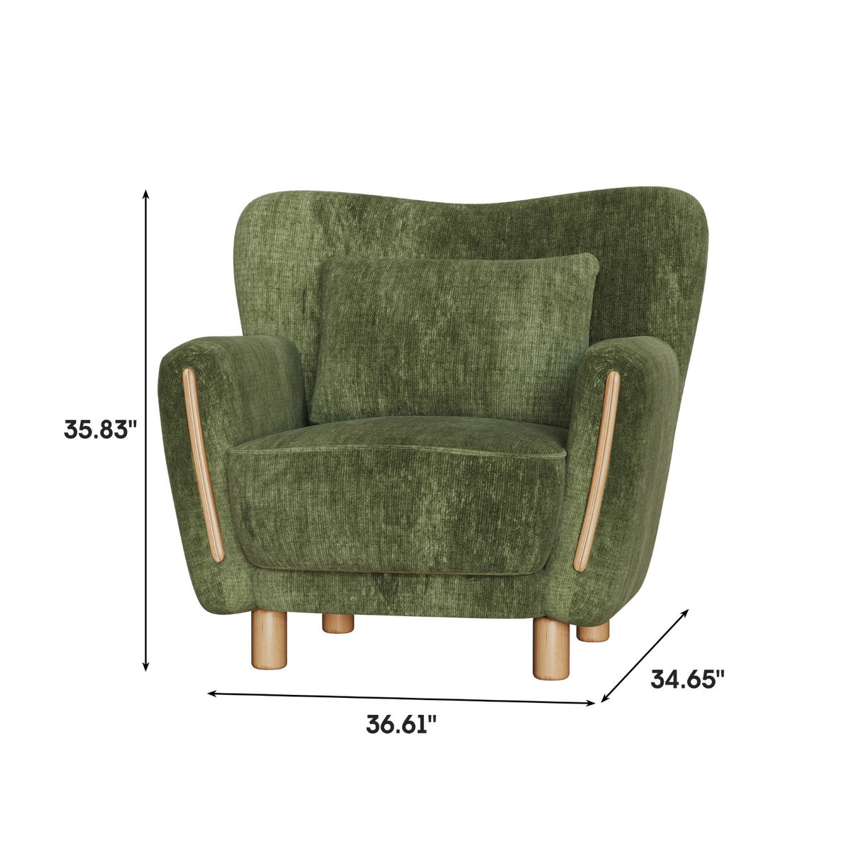 35 low profile wood accent chair backrest wingback lounge - Temu
