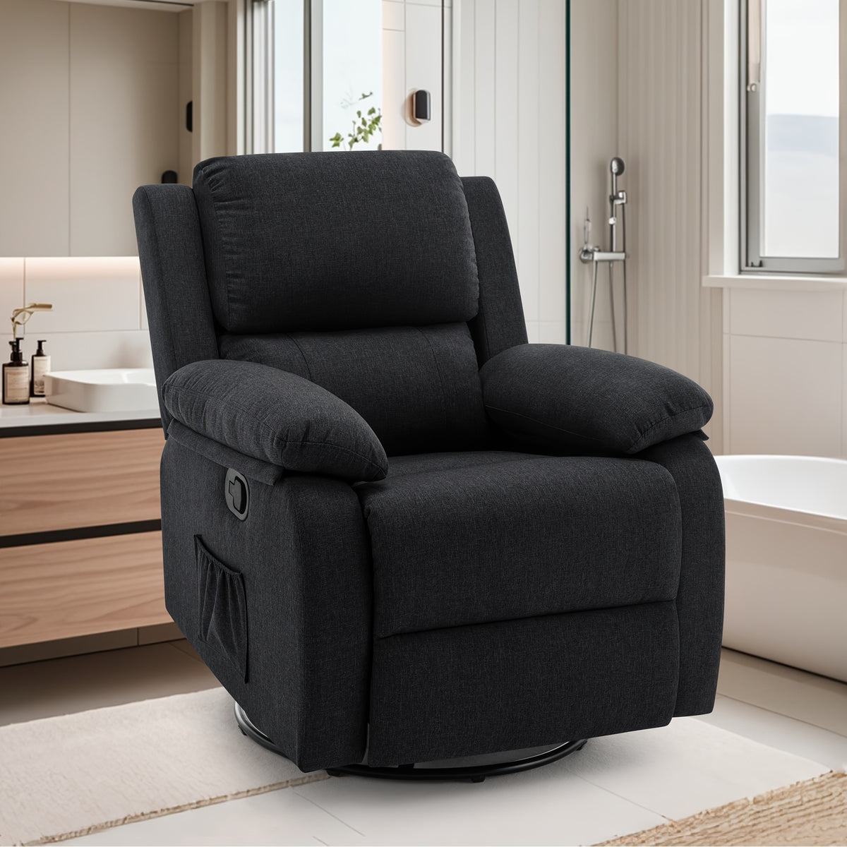 recliner chair 360 degree swivel rocking chair   small - Temu