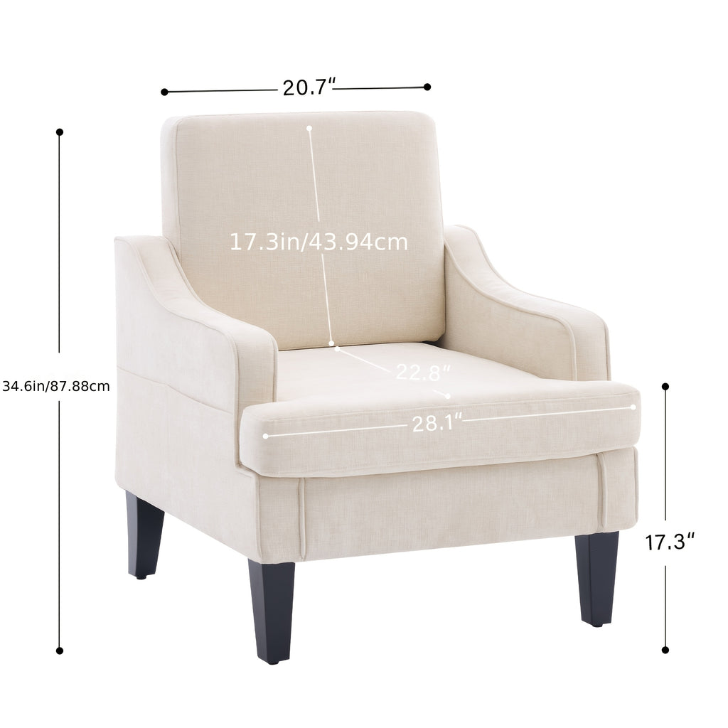century modern armchair plush padded accent chair   - Temu