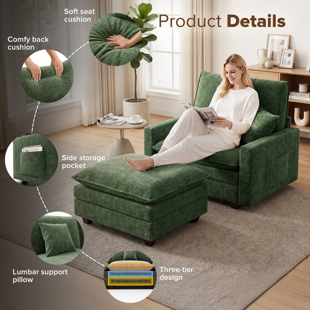 modular sectional sofa chair   convertible armchair - Temu