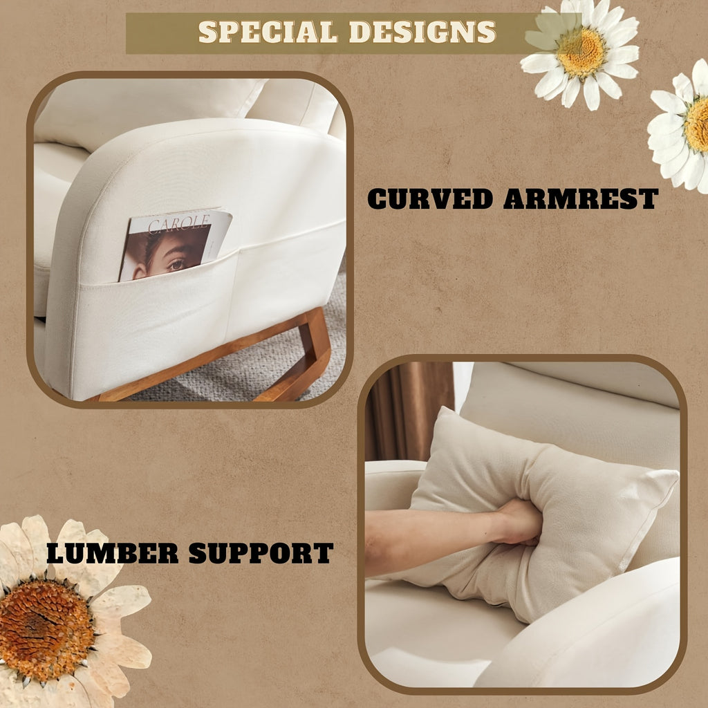rocking chair high seat upholstered   century - Temu
