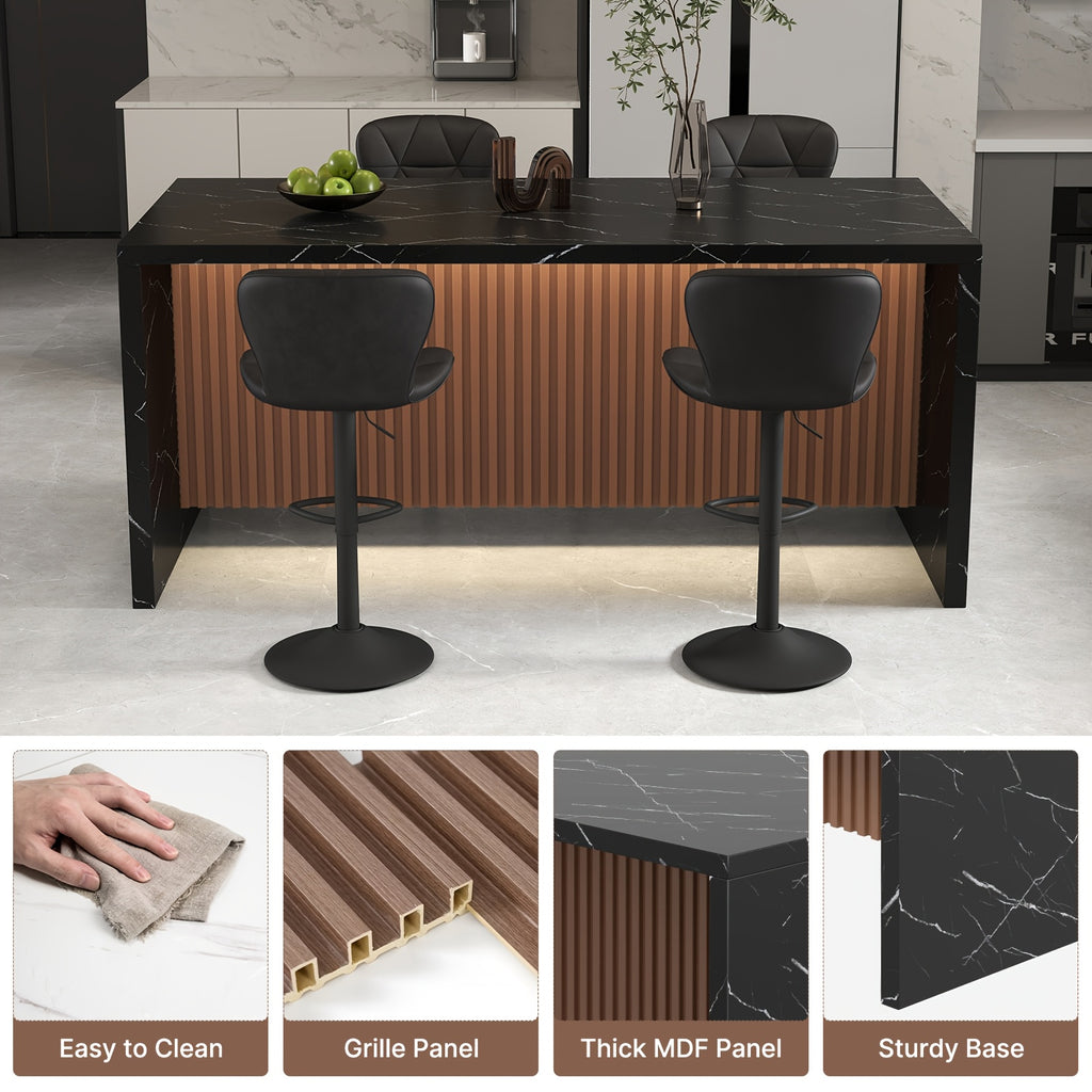 67 table set 4 bar stools large kitchen island table modern - Temu